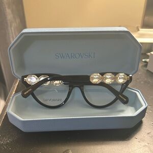 Swarovski Elegant Black Glasses with Crystal Accents